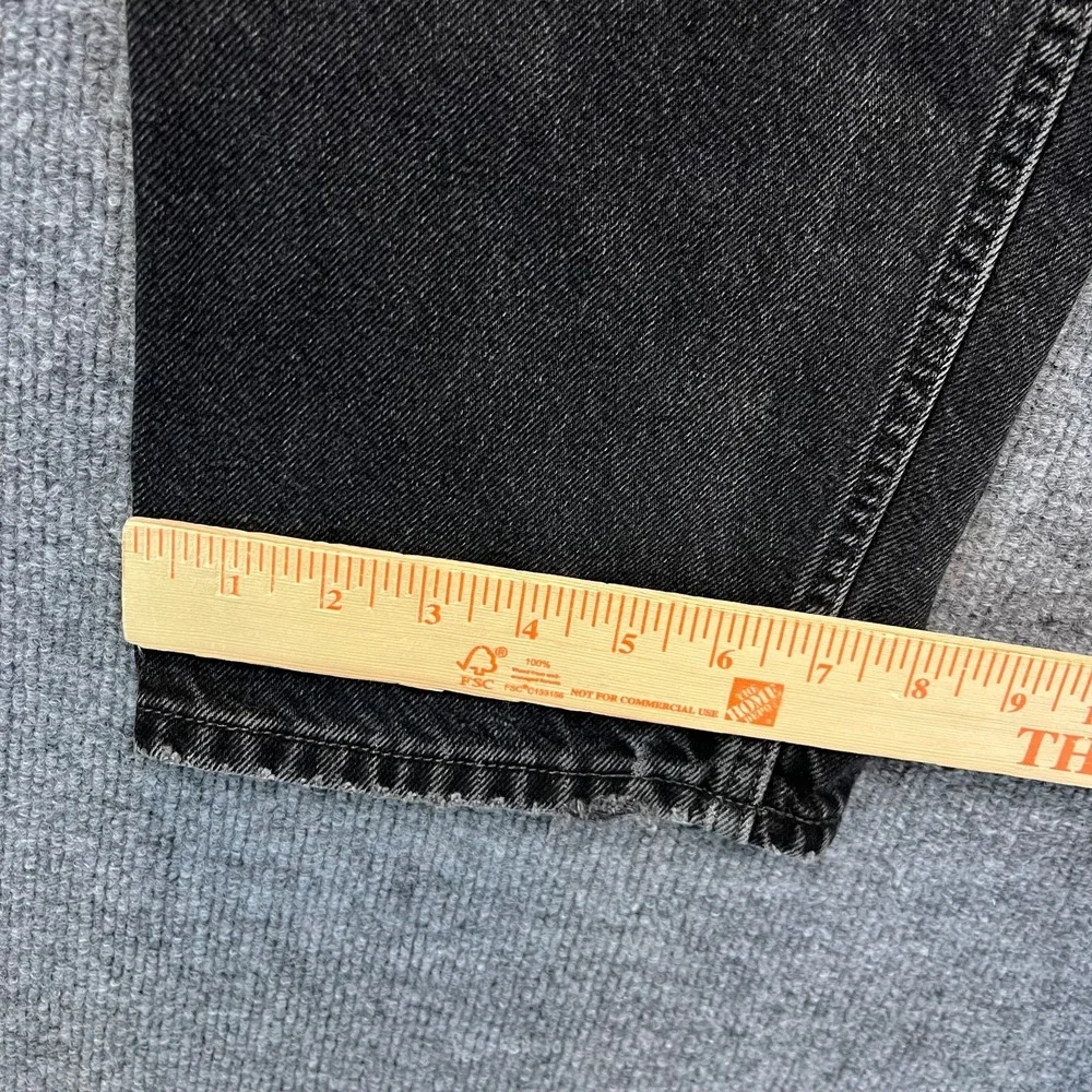 VTG Levi's 550 Relaxed Fit Jeans Men's Black Denim Distressed Straight - 34X30